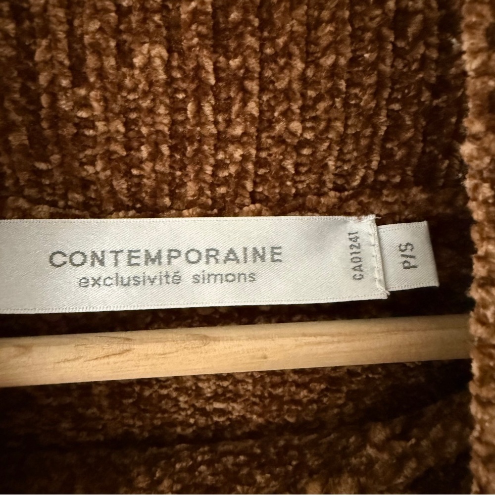 Contemporaine Simons | Chenille Turtleneck Sweater | Cozy Soft Knit | Size Small - Picture 4 of 6
